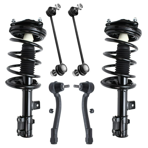 Detroit Axle - Front Struts + Sway Bars + Outer Tie Rods Replacement for 2006-2010 Kia Optima - 6pc Set