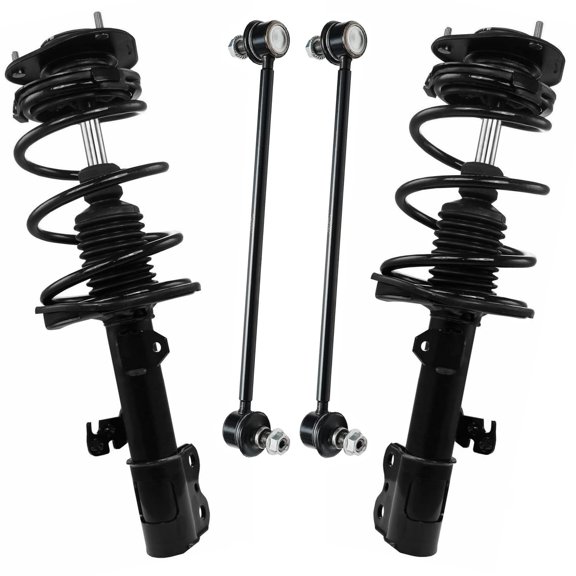 Detroit Axle - Front Struts Sway Bars for Toyota 2000-2005 Celica [GTS], 2 Struts with Coil Spring 2 Sway Bar Links Replacement 2001 2002 2003 2004 Suspension Kit