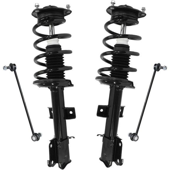 Detroit Axle - Front Struts Sway Bars for 2011 2012 2013 Kia Sorento, 2 Struts with Coil Springs 2 Sway Bar End Links Replacement Suspension Kit