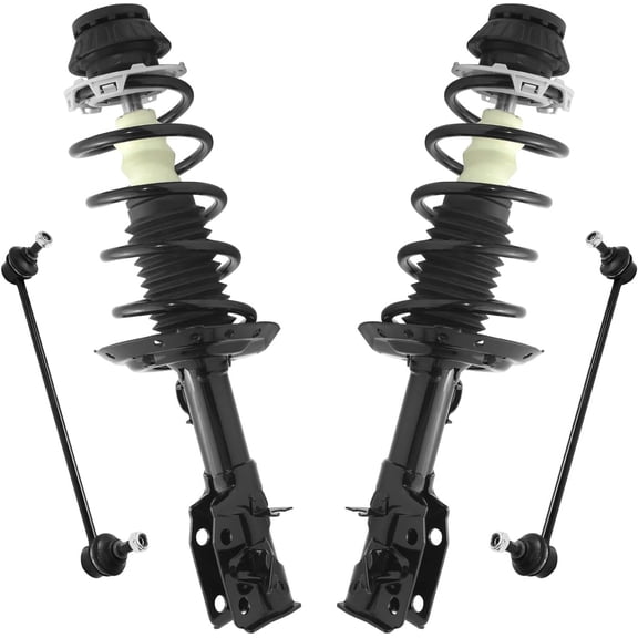 Detroit Axle - Front Struts Sway Bars for 2011-2015 Honda CR-Z, 2 Struts with Coil Springs 2 Sway Bar End Links 2012 2013 2014 Suspension Replacement