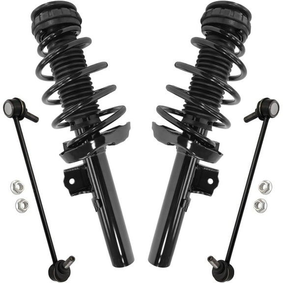 Detroit Axle - Front Struts Sway Bars for 2018-2019 Cadillac XTS, 2 Struts with Coil Spring Assembly 2 Sway Bar End Links Replacement Suspension Kit