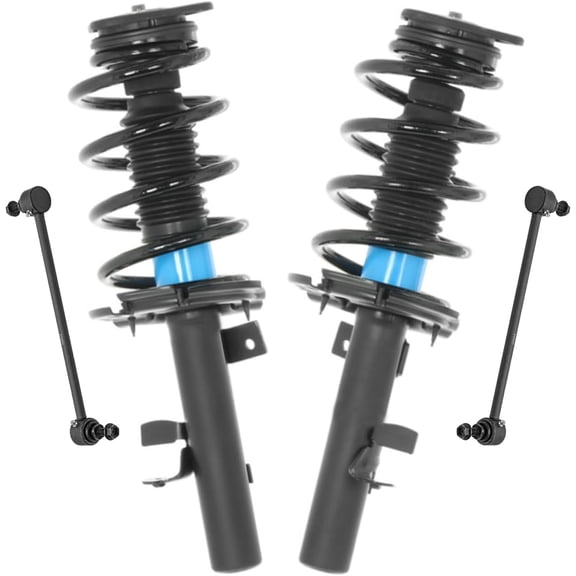 Detroit Axle - Front Struts Sway Bars for Ford 2013 2014 2015 2017 C-Max, 2 Struts with Coil Spring 2 Sway Bar End Links Replacement Suspension Kit
