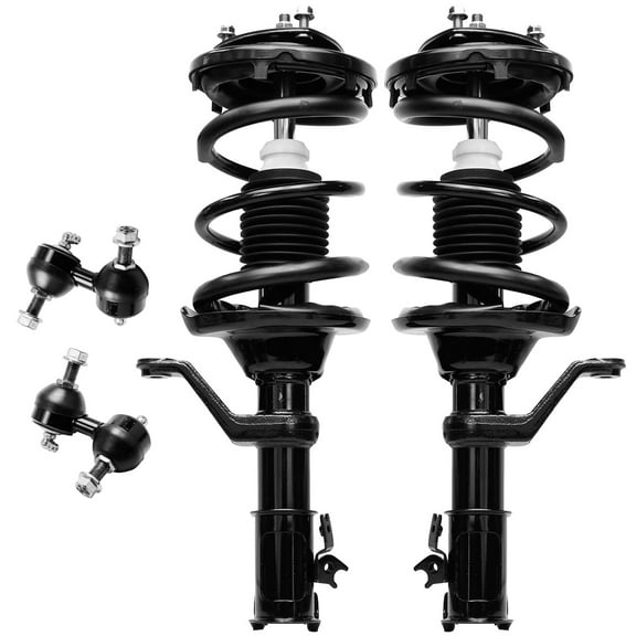 Detroit Axle - Front Struts Sway Bars kit for 2002-2006 Honda CR-V Complete 2 Struts w/Coil Spring 2 Front Sway Bar Links 2003 2004 2005 Replacement Quick Install Ready Struts Assembly