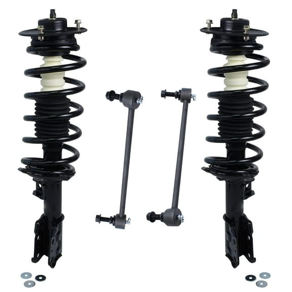 Detroit Axle - Front Struts Sway Bars kit for 2005 2006 Chevrolet Equinox 06 Pontiac Torrent Complete 2 Struts with Coil Spring 2 Sway Bars Replacement Quick Install Ready Struts Assembly