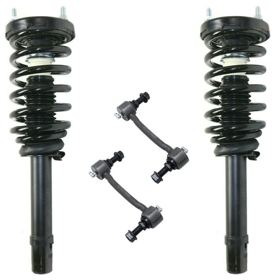 Detroit Axle - Front Struts Sway Bars kit for 2006-2011 Hyundai Azera 06-10 Sonata Complete 2 Struts w/Coil Spring 2 Front Sway Bar Links 2007 20008 2009 2010 Replacement Ready Struts Assembly