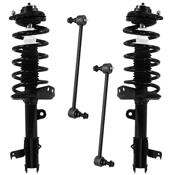 Detroit Axle - Front Struts Sway Bars kit for 2008 2009 2010 Honda Odyssey Complete 2 Struts w/Coil Spring 2 Front Sway Bar Links Replacement Quick Install Ready Struts Assembly