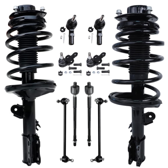 Detroit Axle - Front Struts Tie Rods Sway Bars Lower Ball Joints Replacement for Toyota Sienna Fits select: 1998,2000-2002 TOYOTA SIENNA LE/XLE