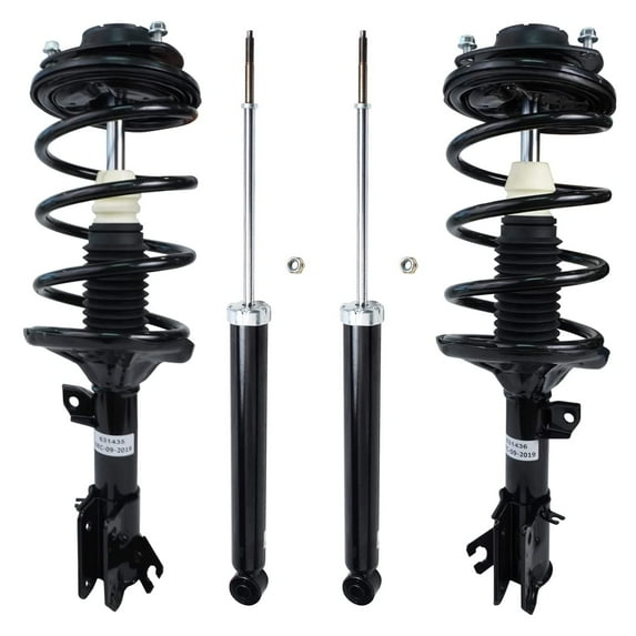 Detroit Axle - 3.5L Struts Shocks for Hyundai Santa Fe 2003-2006, Front Ready Suspension Struts w/Coil Spring Rear Shock Absorbers 2004 2005 Replacement