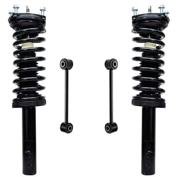 Detroit Axle - Front Struts for 2005-2010 Jeep Grand Cherokee Commander 2006 2007 2008 2009, 2 Ready Struts, 2 Stabilizer Sway Bar Links Replacement