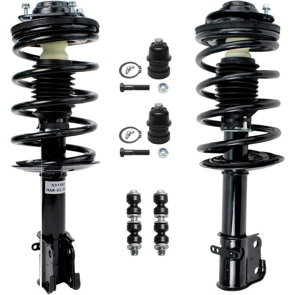 Detroit Axle - Front Struts kit for Chrysler Dodge Plymouth Neon Dodge SX 2.0, 2 Struts with Coil Spring 2 Stabilizer Sway Bars 2 Lower Ball Joints Replacement Suspension Kit