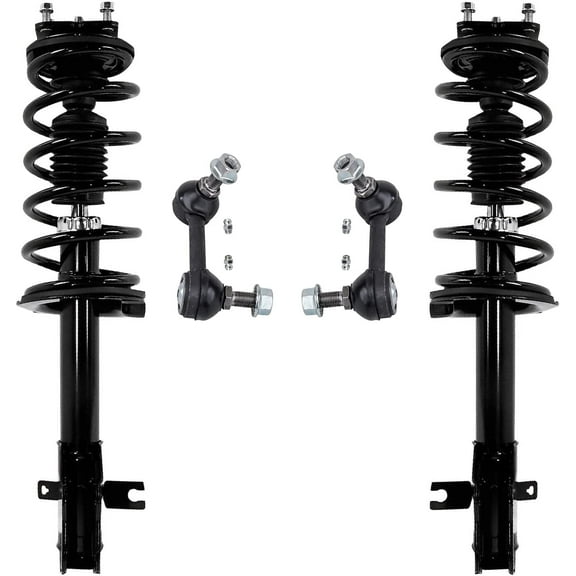 Detroit Axle - Front Struts w/Coil Spring Assembly Sway Bar Links Kit Replacement for 2007 2008 2009 2010 Mazda CX-9 - 4pc Set