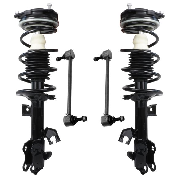 Detroit Axle - Front Struts w/ Coil Spring + Sway Bars Replacement for Nissan Versa Cube - 4pc Set Fits select: 2007-2012 NISSAN VERSA S/SL, 2009 NISSAN CUBE BASE/S/SL