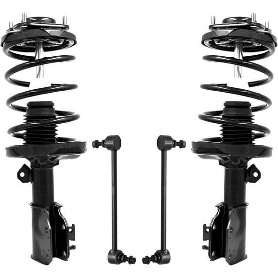 Detroit Axle - Front Struts w/Coil Spring + Sway Bars Replacement for 2001 2002 2003 Mazda Protege5 DX ES LX SE - 4pc Set