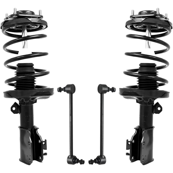 Detroit Axle - Front Struts w/Coil Spring + Sway Bars Replacement for 2001 2002 2003 Mazda Protege5 DX ES LX SE - 4pc Set