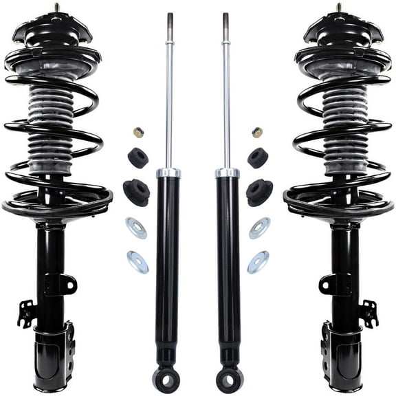 Detroit Axle - Front Struts w/Coil Springs Rear Shock Absorbers Replacement for 2011-2014 Toyota Sienna AWD - 4pc Set