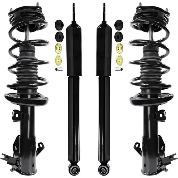 Detroit Axle - Front Struts w/Coil Springs Rear Shock Absorbers Replacement for 2013-2015 Honda Civic SE DX EX EX-L HF LX Sedan - 4pc Set