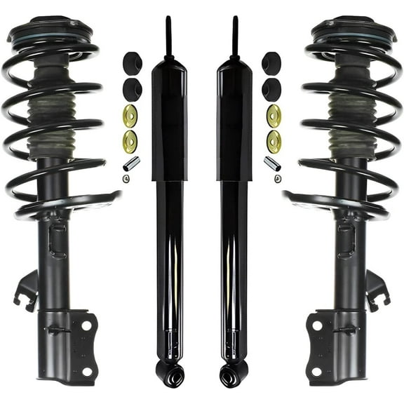 Detroit Axle - Front Struts w/Coil Springs Rear Shock Absorbers Replacement for 2014-2016 Nissan Sentra S SL SR SV - 4pc Set