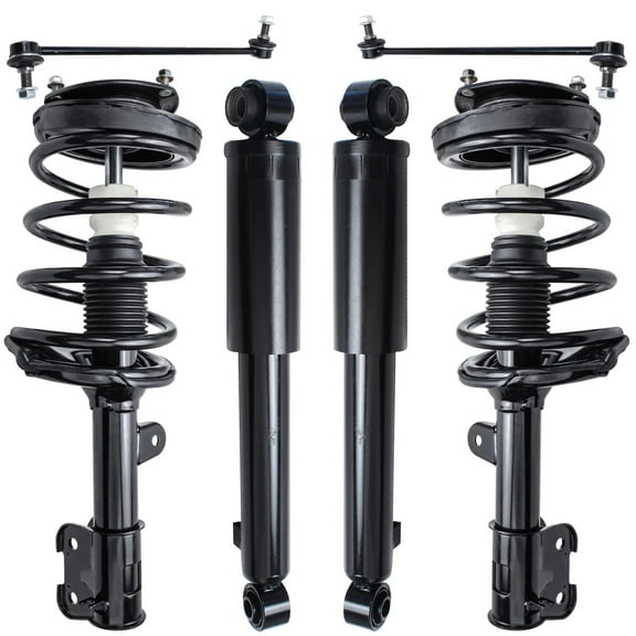 Detroit Axle - Front Struts w/ Coil Springs Rear Shock Absorbers Sway Bars Replacement for 2007-2009 Hyundai Santa Fe