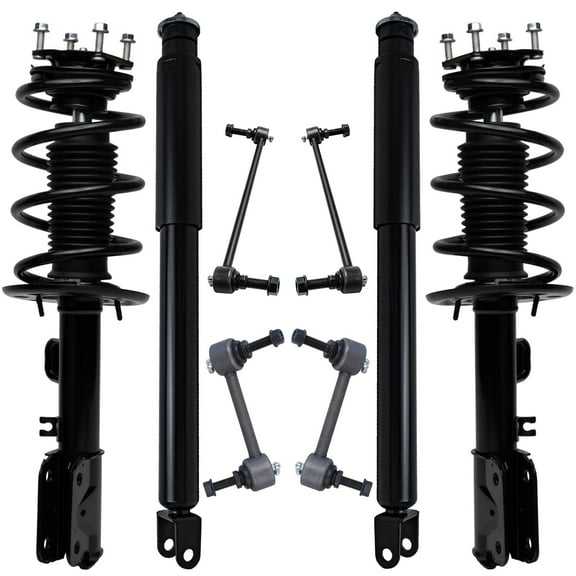 Detroit Axle - Front Struts w/Coil Springs Rear Shock Absorbers Sway Bars Replacement for 2011-2013 Ford Explorer AWD 3.5L