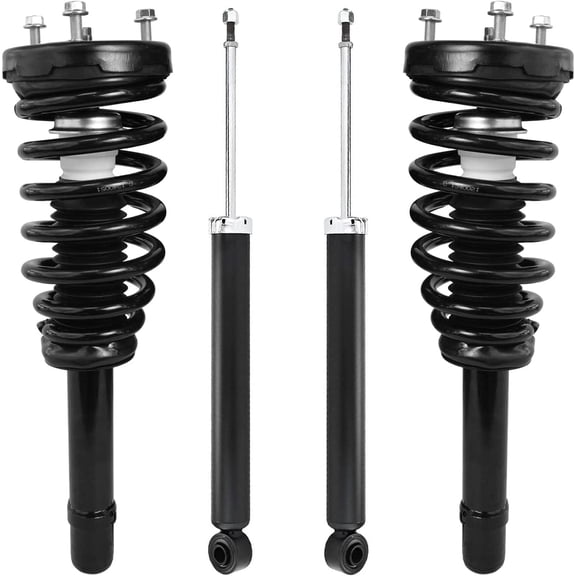 Detroit Axle - Front Struts w/Coil Springs Rear Shock Absorbers for 2006-2010 Hyundai Sonata Azera 2007 2008 2009 Replacement