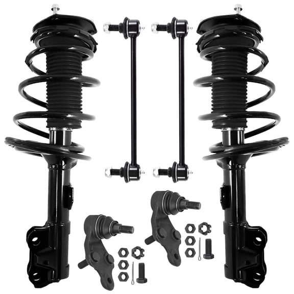 Detroit Axle - Front Struts w/Coil Springs Sway Bar Links Lower Ball Joint for 2012-2017 Toyota Camry 2.5L 2013 2014 2015 2016 Replacement