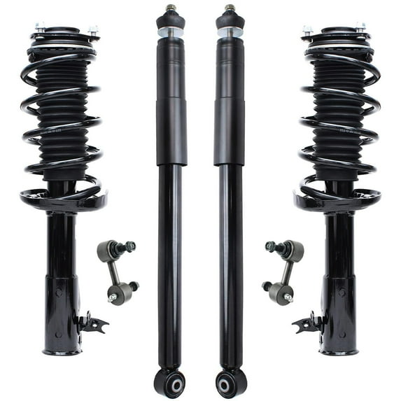 Detroit Axle - Front Struts w/Coil Springs Sway Bars Rear Shock Absorbers Kit Replacement for 2006-2011 CSX Honda Civic - 6pc Set