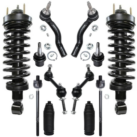 Detroit Axle - Front Struts w/Coil Springs Sway Bars Tie Rods Ball Joints Boots Replacement for 2003-2011 Ford Crown Victoria Mercury Grand Marquis