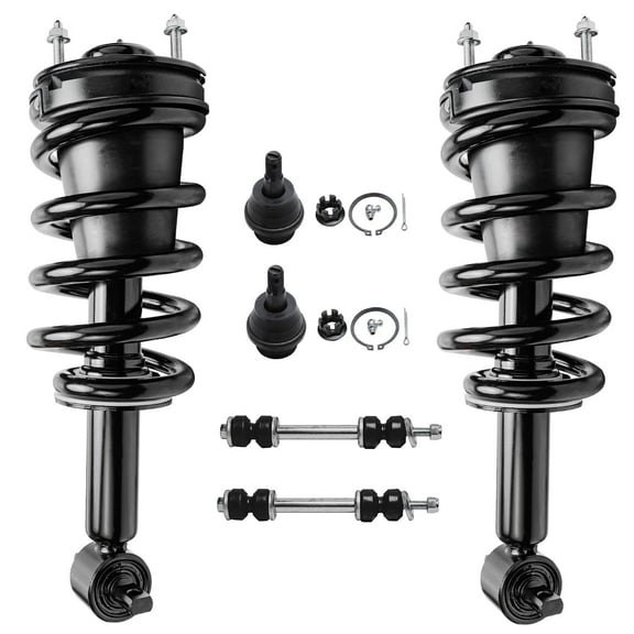 Detroit Axle - Front Struts w/Sway Bars Lower Ball Joints Replacement for Chevy GMC Suburban Yukon XL 1500 Tahoe Avalanche Escalade