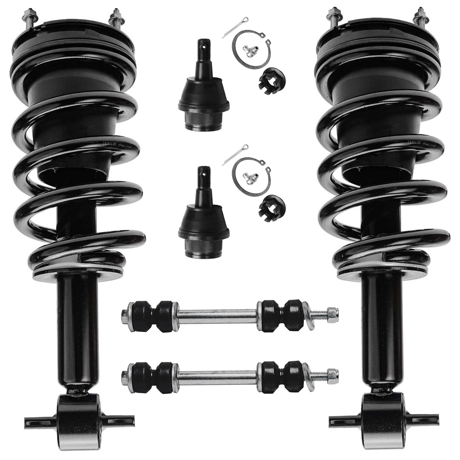 Detroit Axle - Front Struts w/Sway Bars Lower Ball Joints Replacement ...