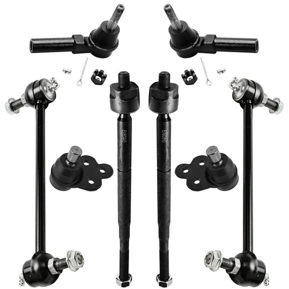 Detroit Axle - Front Suspension Kit for Chevrolet HHR Cobalt Pontiac G5 Pursuit, 4 Outer Inner Tie Rod Ends 2 Lower Ball Joints 2 Sway Bars Replacement