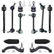Detroit Axle - Front Suspension Kit for Ford 2003-2005 Thunderbird 2003-2006 Lincoln LS, 2 Lower Ball Joints 4 Outer Inner Tie Rods 4 Front Rear Sway Bars 2 Boots Replacement