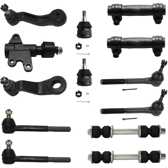 Detroit Axle - Front Suspension Kit Repalcement for 1993-2000 Chevy GMC 2WD - Lower Ball Joints, Sway Bars, Pitman Arm, Idler Arm, Inner & Outer Tie Rods, Tie Rod Sleeves