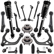 Detroit Axle - 20pc Front End Suspension Kit for RWD 05-10 Chrysler 300, 06-10 Dodge Charger, 05-08 Magnum, Lower & Upper Control Arms w/Ball Joints Wheel Bearings Hubs Suspension Kit