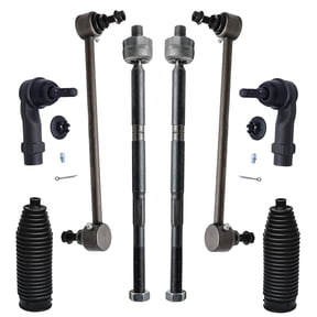 Detroit Axle - Front Sway Bar End Links and Inner Outer Tie Rods w/Steering Boots for 2013-2016 Dodge Dart