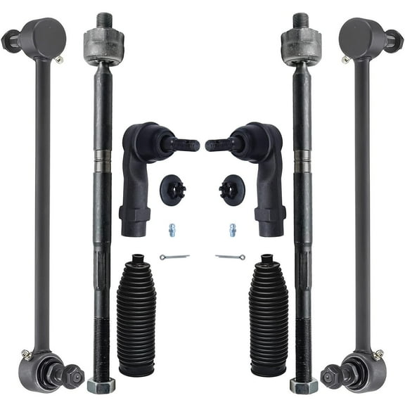 Detroit Axle - Front Sway Bar Links Inner Outer Tie Rods Boots Replacement for 2015 2016 2017 200 S Limited LX C - 8pc Set