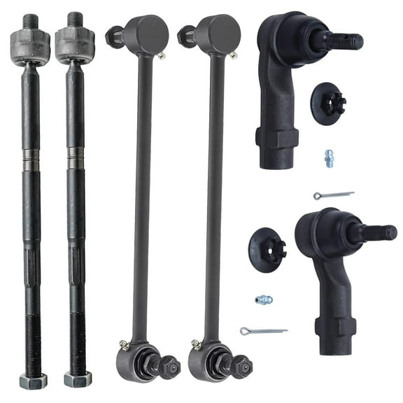 Detroit Axle - Front Sway Bar Links Inner Outer Tie Rods Replacement for 2015 2016 2017 200 S Limited LX C - 6pc Set