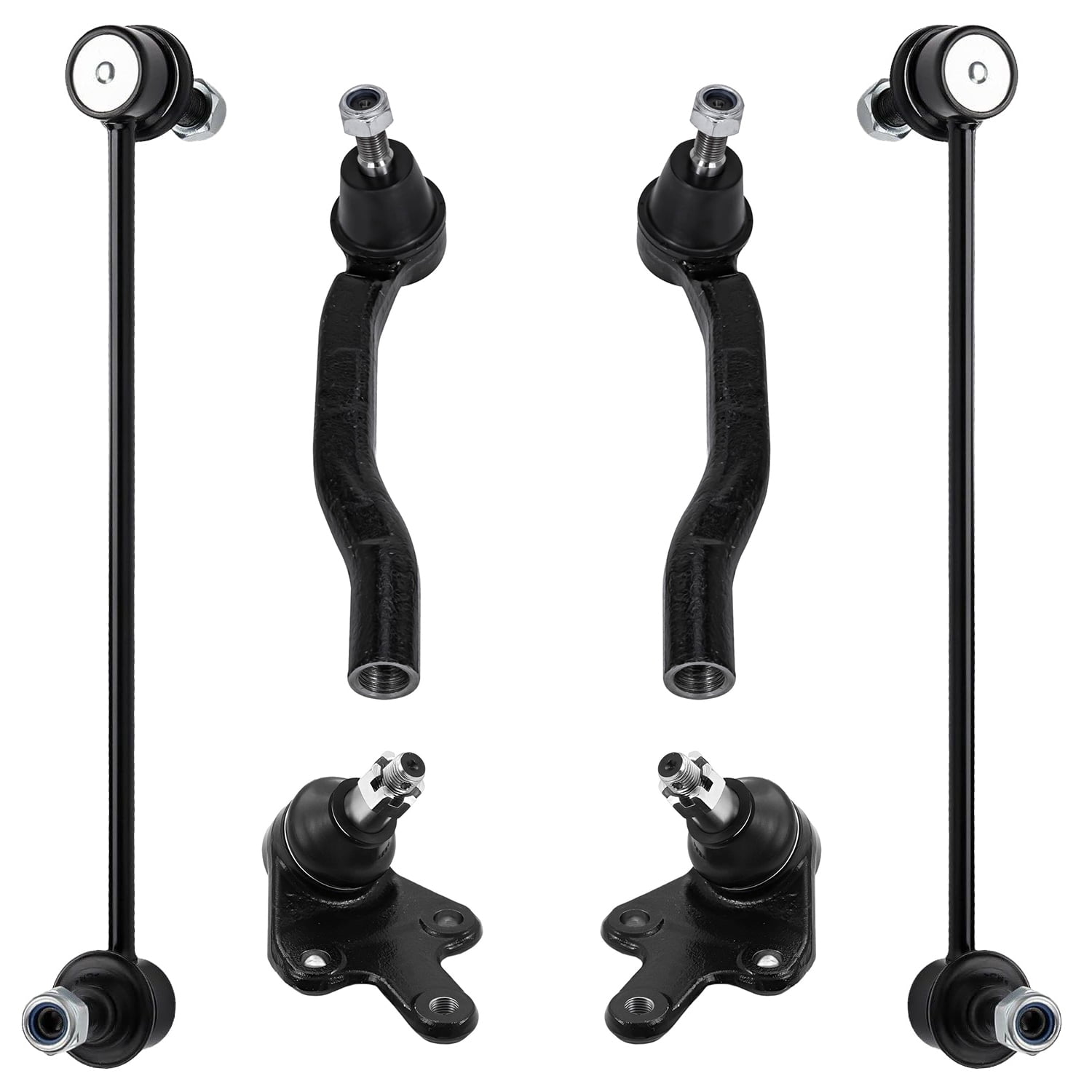 Detroit Axle - Front Sway Bars Ball Joints Tie Rods for Toyota Sienna ...