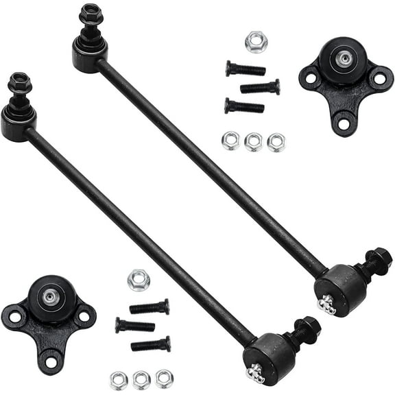 Detroit Axle - Front Sway Bars Ball Joints for Jetta Passat Golf GTI Tiguan EOS Rabbit Audi A3 Quattro Lower Ball Joints Sway Bar Links Replacement