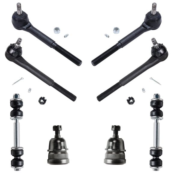 Detroit Axle - Front Sway Bars Lower Ball Joints Tie Rods Replacement for 1982-1992 Chevy Camaro Pontiac Firebird