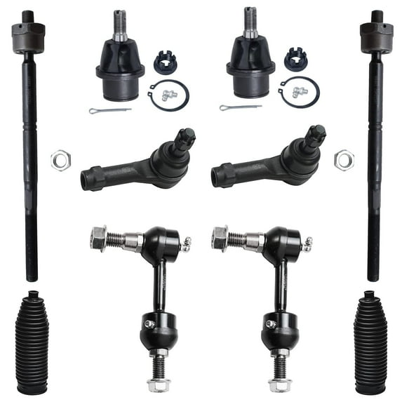 Detroit Axle - Front Sway Bars Lower Ball Joints Tie Rods Replacement for 2004-2005 Ford F-150 2WD w/90 Degree Sway Bars Models Built Before 11/30/04