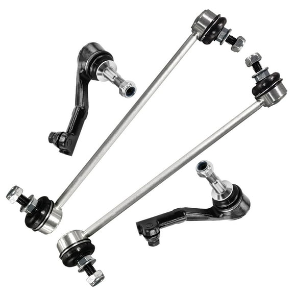Detroit Axle - Front Sway Bars Outer Tie Rods for BMW 128i 135i 323i 325i 328i 330i 335d 335i 335is X1 Z4, 2 Outer Tie Rod End Links 2 Sway Bar Links Replacement