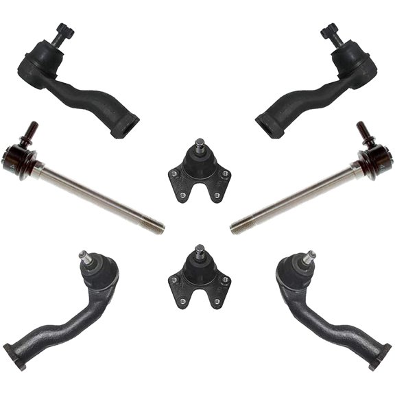Detroit Axle - Front Sway Bars for 1995-2002 Kia Sportage + Tie Rods + Ball Joints - 8pc Set
