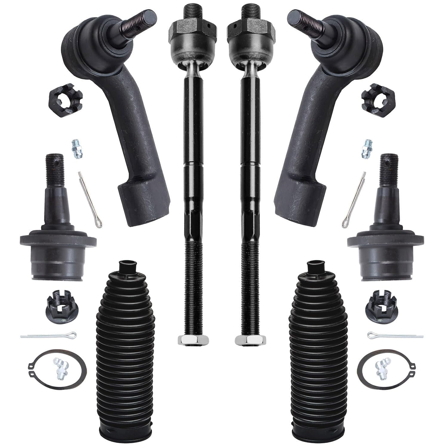 Detroit Axle - Front Tie Rod End Links Lower Ball Joints w/Boots Replacement for Ford Expedition F-150 Lincoln Navigator
