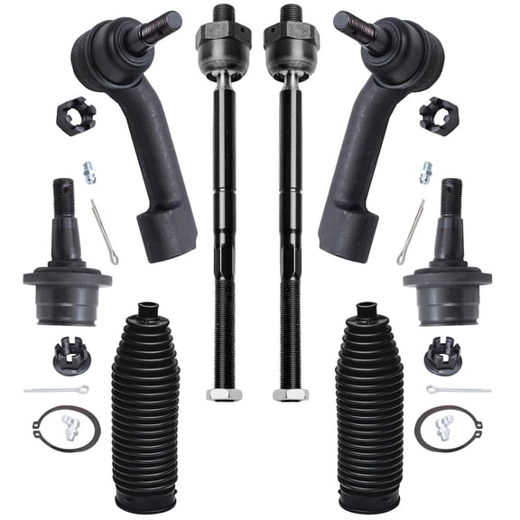 Detroit Axle - Front Tie Rod End Links Lower Ball Joints w/Boots Replacement for Ford Expedition F-150 Lincoln Navigator