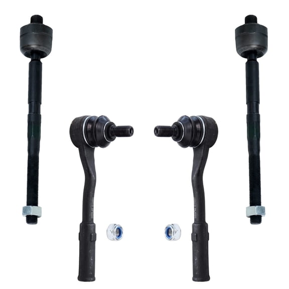 Detroit Axle - Front Tie Rods for Mercedes-Benz CL500 CL600 S350 S430 S500 S600 SL500 SL550 SL600, CL55 CL65 S55 S65 SL55 SL63 SL65 AMG, 4 Inner and Outer Tie Rod End Links Replacement