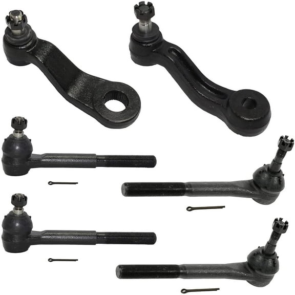 Detroit Axle - Front Tie Rod Ends Pitman Idler Arm Replacement for 4WD Chevy GMC K1500 K2500 K3500 Suburban Tahoe Yukon - 6pc Set Fits select: 1997-1999 CHEVROLET TAHOE K1500