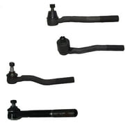 Detroit Axle - Front Tie Rod Ends for 1999-2004 Jeep Grand Cherokee 2000 2001 2002 2003 4 Inner and Outer Tie Rods Replacement