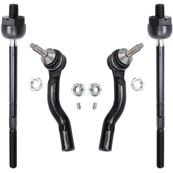 Detroit Axle - Front Tie Rods for 2003-2011 Mercury Grand Marquis Ford Crown Victoria Lincoln Town Car Marauder 4 Inner & Outer Tie Rods 2004 2005 2006 2007 2008 2009 2010 Replacement