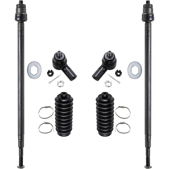 Detroit Axle - Front Tie Rods Boots Kit for 2002-2006 Honda CR-V [4WD, FWD], 4 Outer Inner Tie Rod Ends 2 Rack Pinion Tie Rod Boots 2003 2004 2005 Replacement
