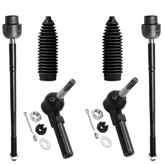 Detroit Axle - Front Tie Rods for Chevy Impala Monte Carlo Pontiac Grand Prix Buick Lacrosse Regal Century Allure, 4 Inner & Outer Tie Rods, 2 Boots, Replacement